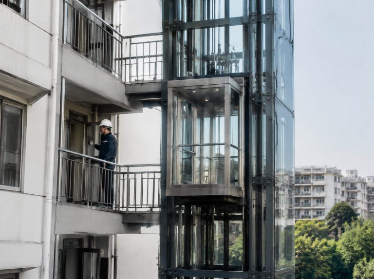 梅州旧楼加建观光电梯